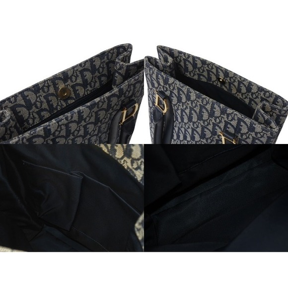 Christian Dior Handbag Bag Speedy Trotter Pattern Navy Blue - Picture 7 of 8